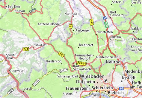 MICHELIN Burg Hohenstein map 